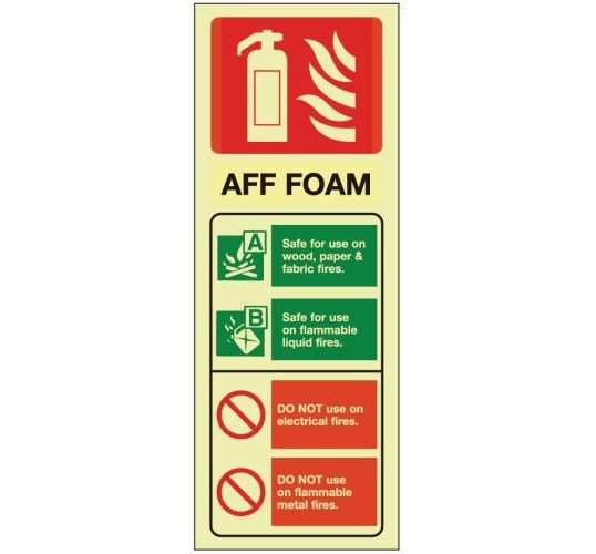 MM Sign PL 75x200 ID Sign Foam Fire Safety Equipment