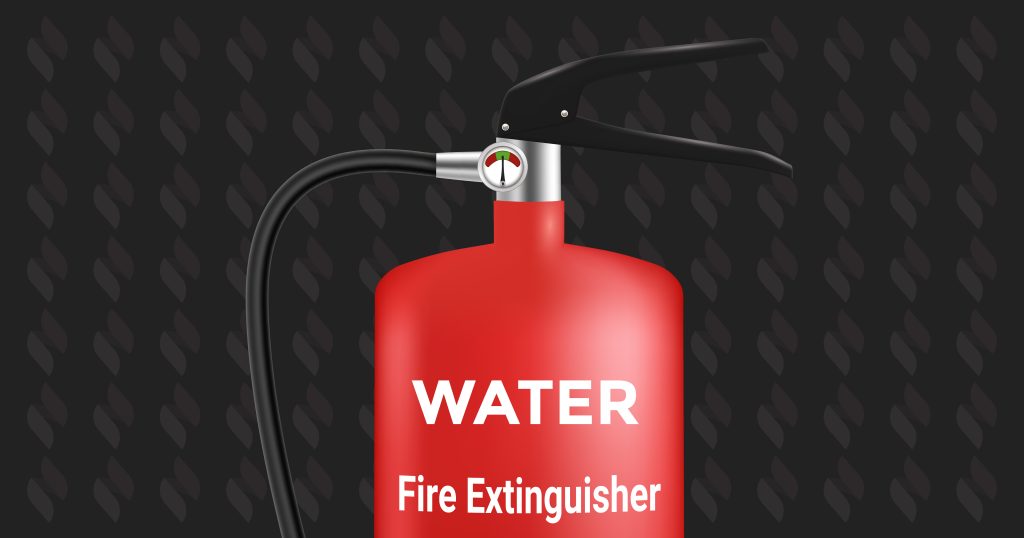 Water fire extinguisher graphic