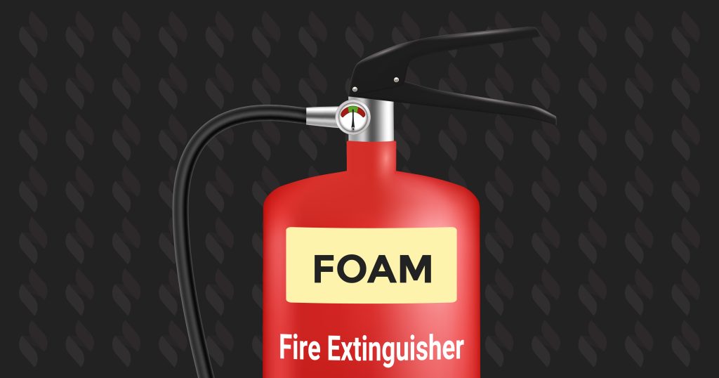 Foam fire extinguisher graphic