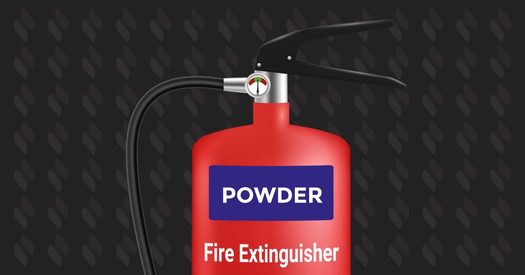Powder fire extinguisher graphic