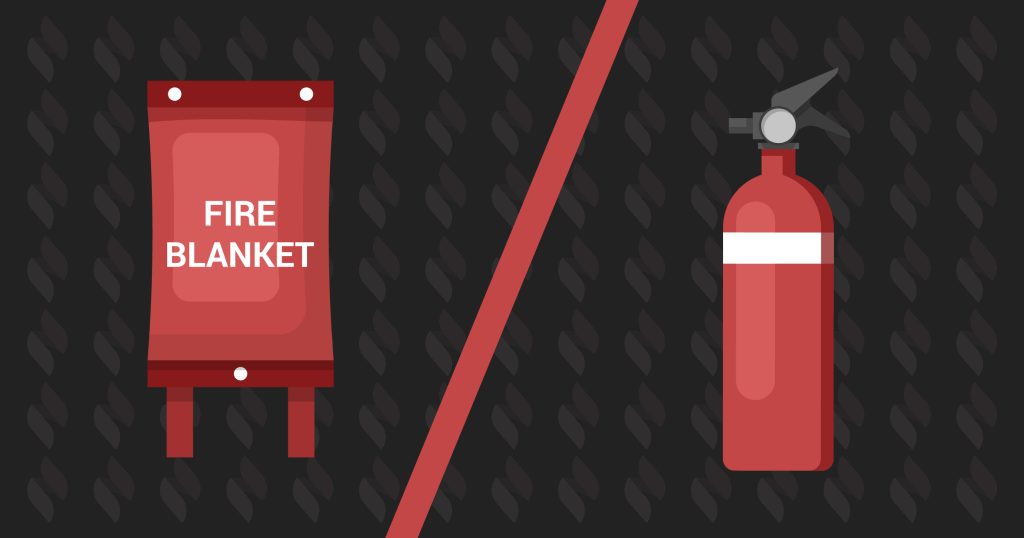 When to use a fire blanket vs fire extinguisher