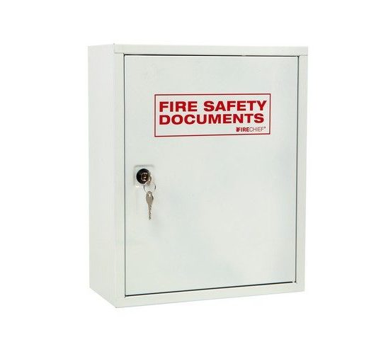 White Fire Safety Document Box Key Type | Fire Safety Equipment