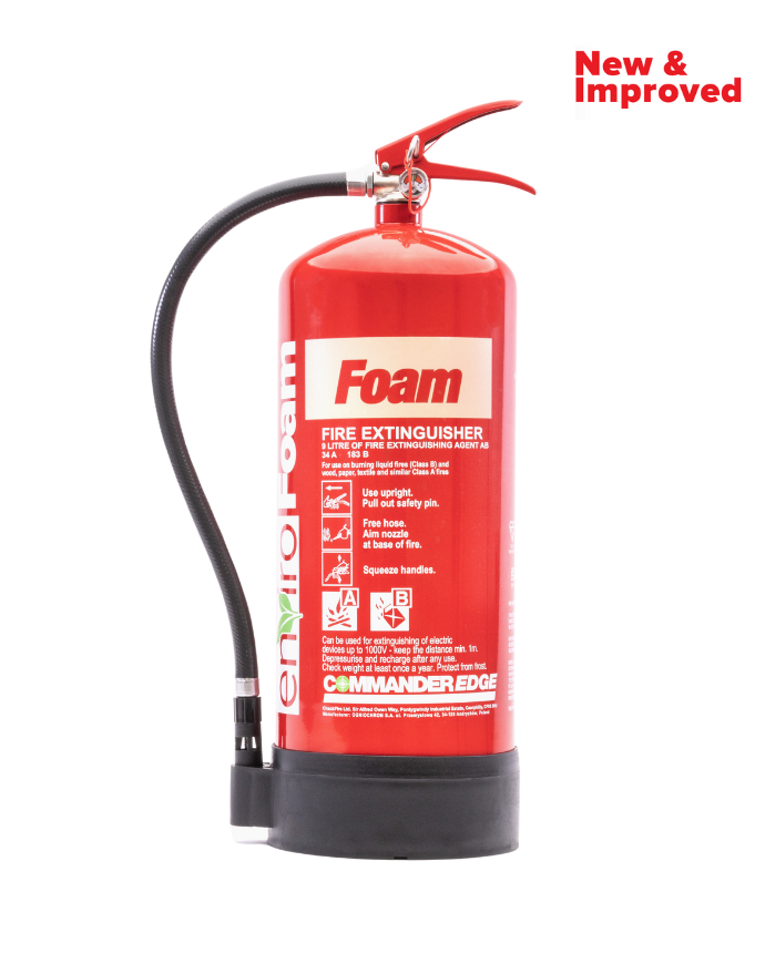 9ltr Fluorine Free Foam Fire Extinguisher Commander EDGE | Fire Safety ...