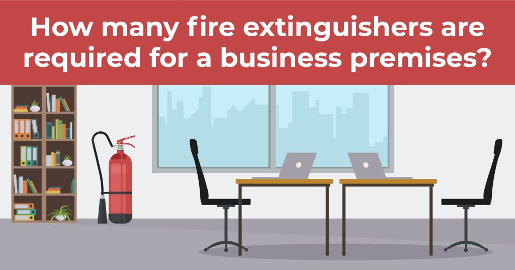 How many fire extinguishers are required for a business premises